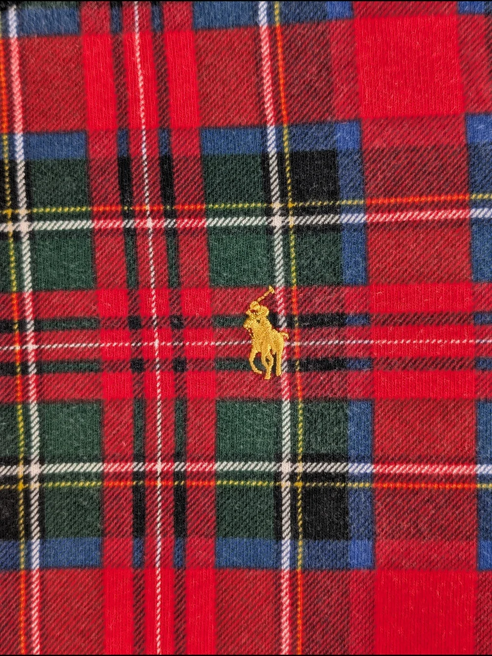 Polo Ralph Lauren Tartan Buffalo‎ Check Plaid Crewneck Sweatshirt Men XL